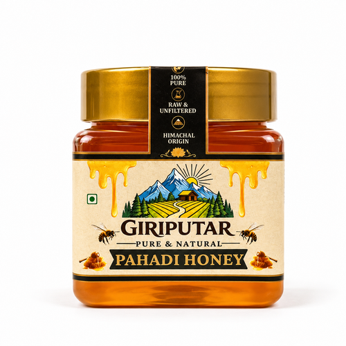 Giriputar Pahadi Honey | Raw & Unprocessed Himalayan Honey | 500g