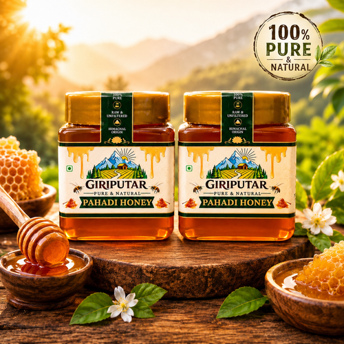 Giriputar Pahadi Honey | Raw & Unprocessed Himalayan Honey | 1 Kg